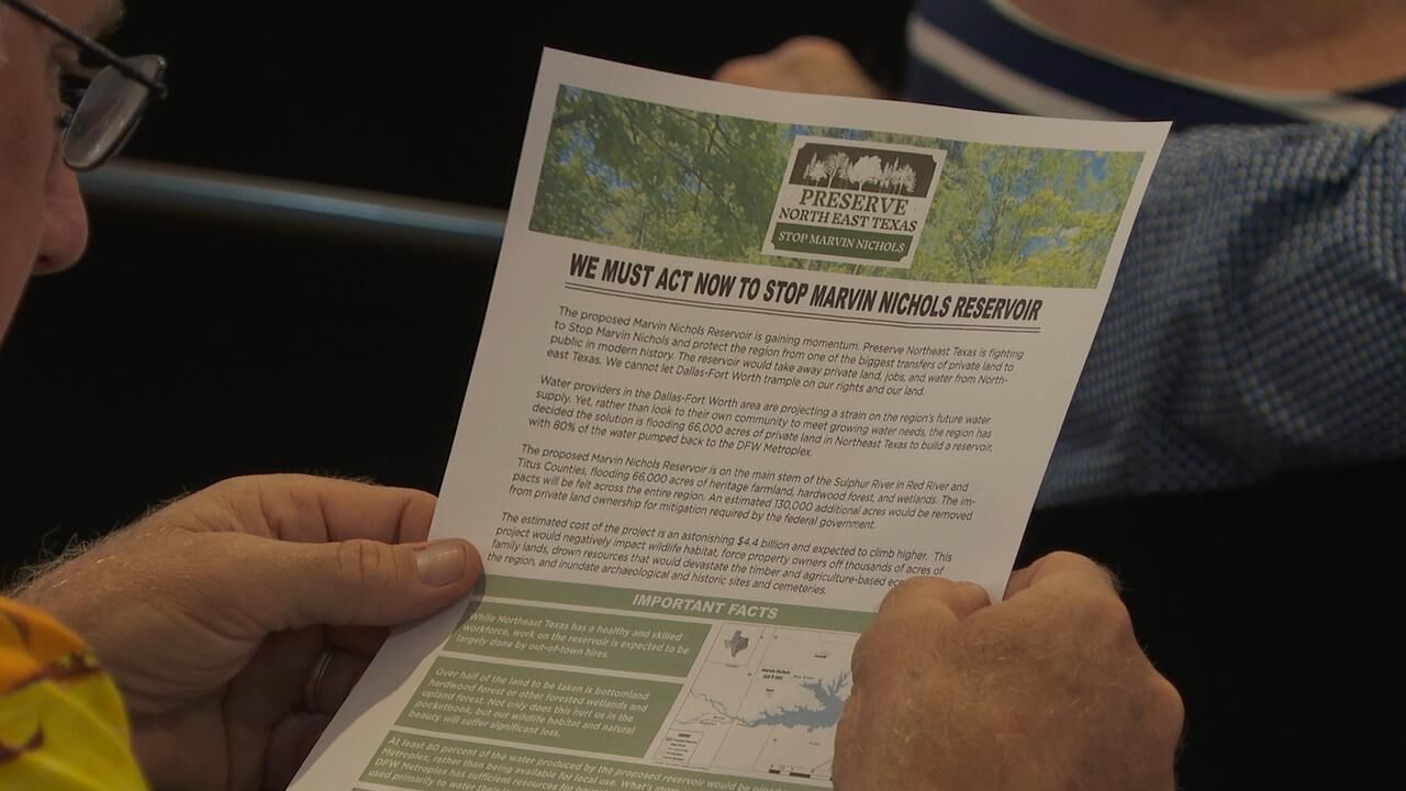 Preserve Northeast Texas fights to stop proposed Marvin Nichols Reservoir